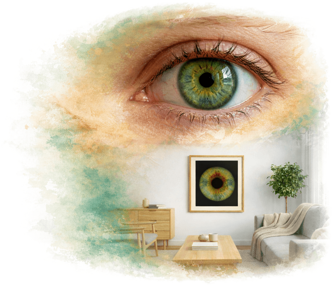 Eye photography transformation - from phone photo to stunning artwork