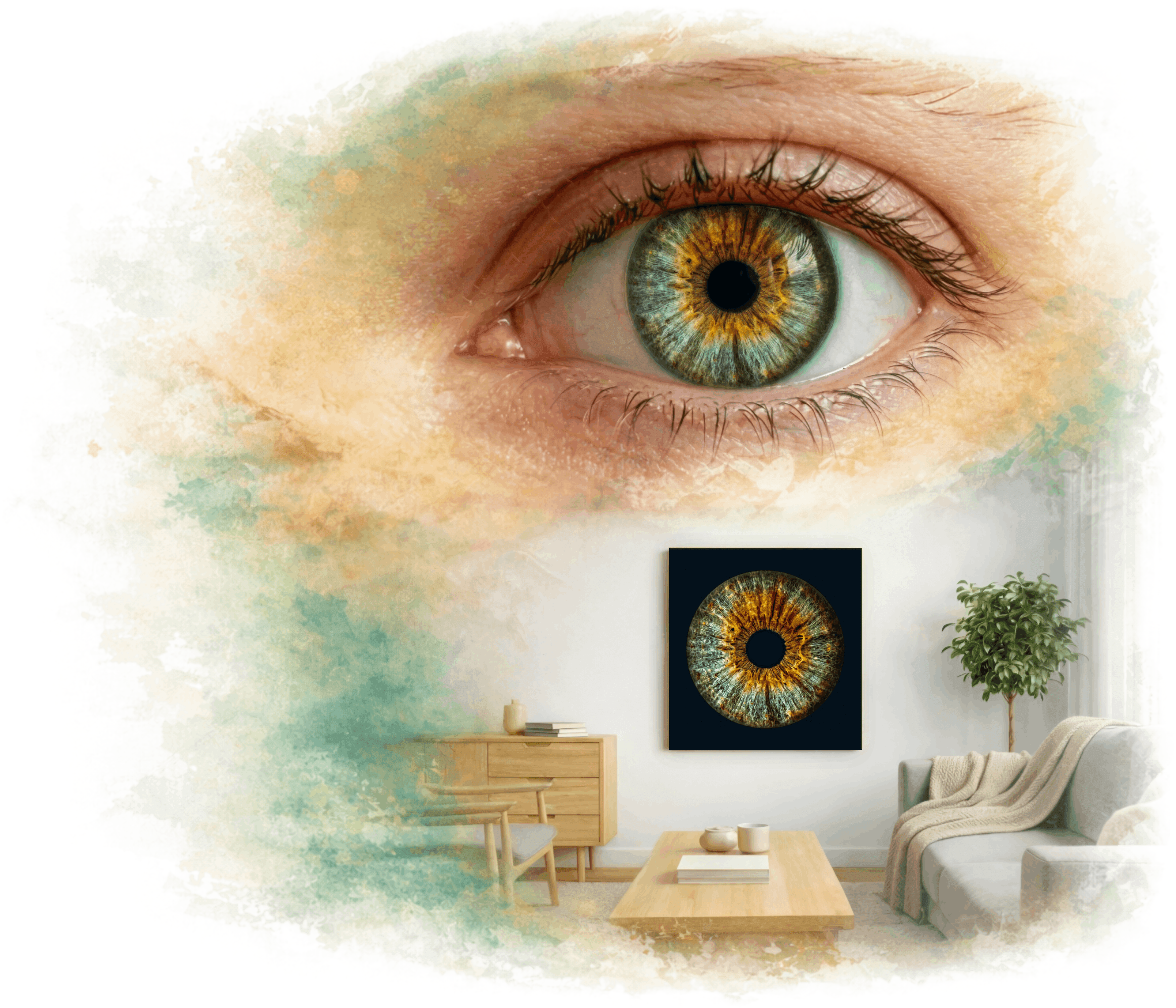 Eye photography transformation - from phone photo to stunning artwork